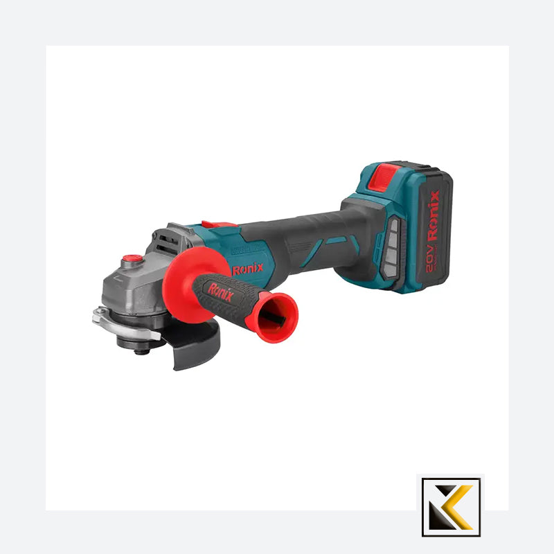 Borstelloze 20V accu mini haakse slijper 115 mm
