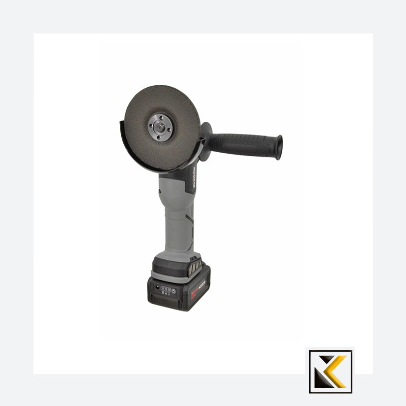 Borstelloze 18V accu haakse slijper 125mm met 1x5.0Ah accu Hoozar