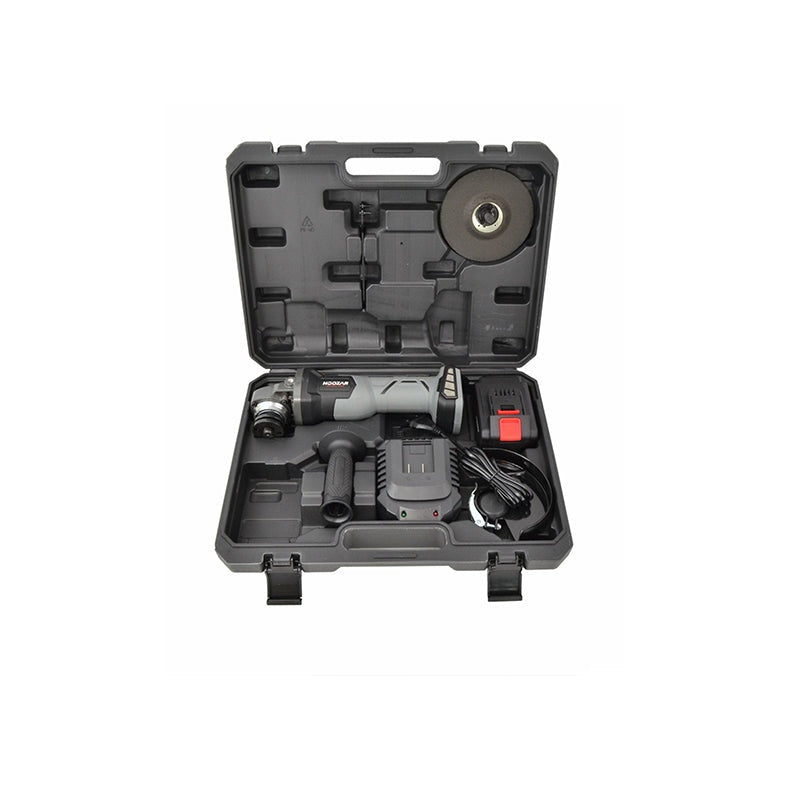 Borstelloze 18V accu haakse slijper 125mm met 1x5.0Ah accu Hoozar