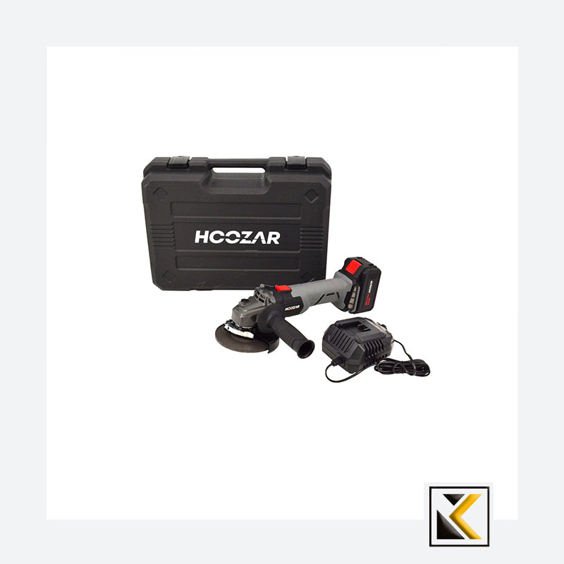 Borstelloze 18V accu haakse slijper 125mm met 1x5.0Ah accu Hoozar
