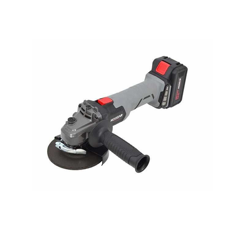 Borstelloze 18V accu haakse slijper 125mm met 1x5.0Ah accu Hoozar