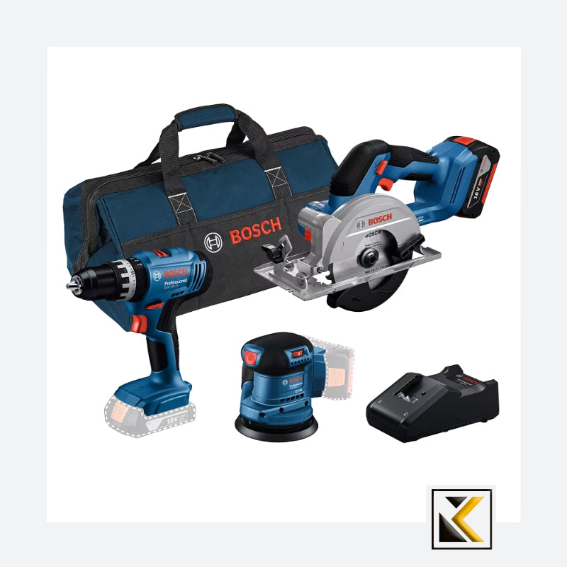 Bosch 18V combo set (GSR 18V-45 + GWS 18V-8 + GBH 18V-22)