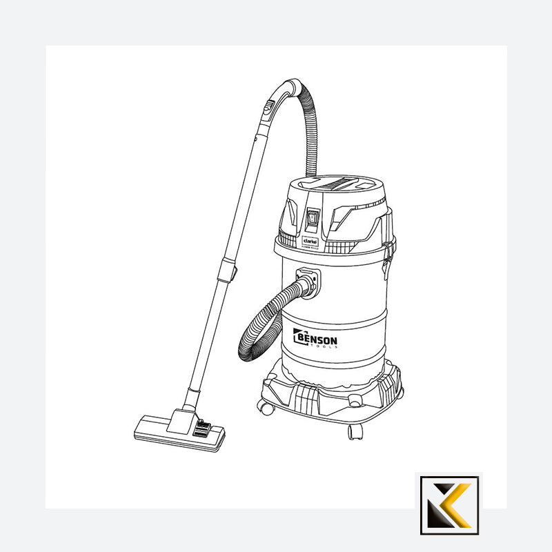 Bouwstofzuiger Benson nat/droog 30 ltr 1400W