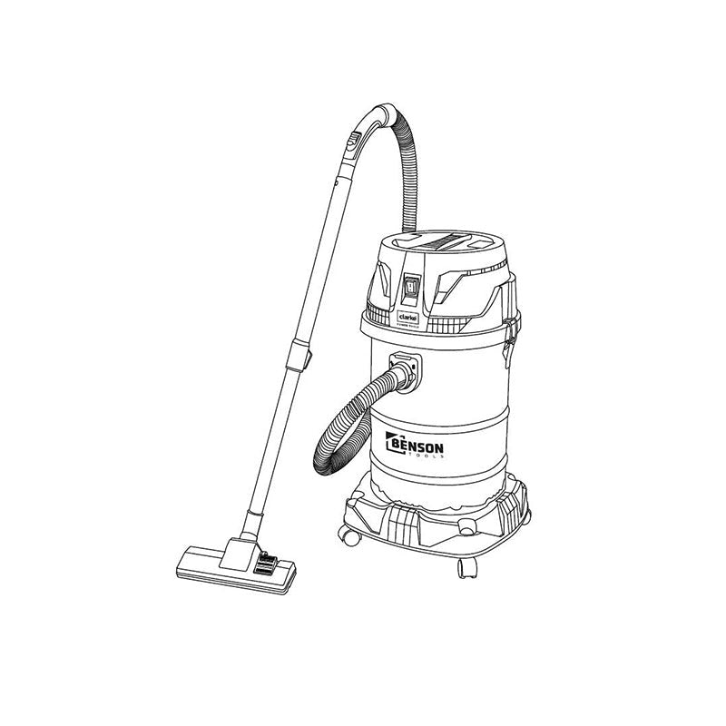 Bouwstofzuiger Benson nat/droog 30 ltr 1400W