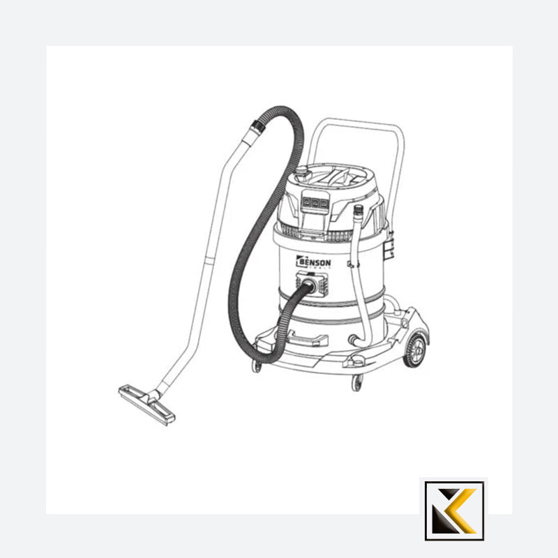 Bouwstofzuiger Benson nat/droog 60 ltr 2000W