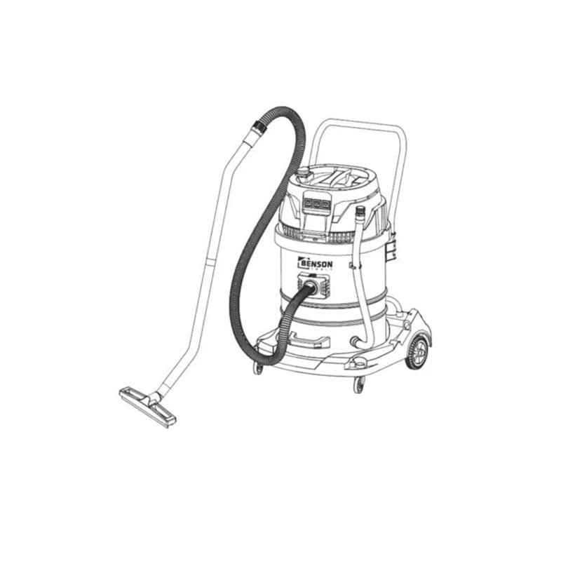 Bouwstofzuiger Benson nat/droog 60 ltr 2000W