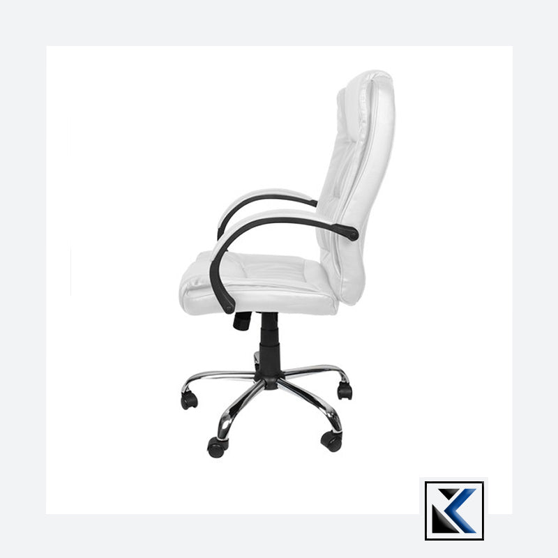 Malatec Bureaustoel 23240 - Wit - Eco-leer