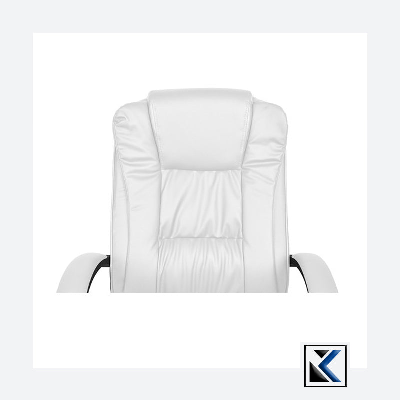 Malatec Bureaustoel 23240 - Wit - Eco-leer