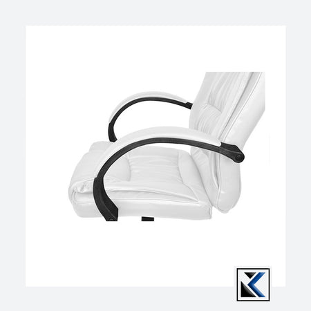 Malatec Bureaustoel 23240 - Wit - Eco-leer