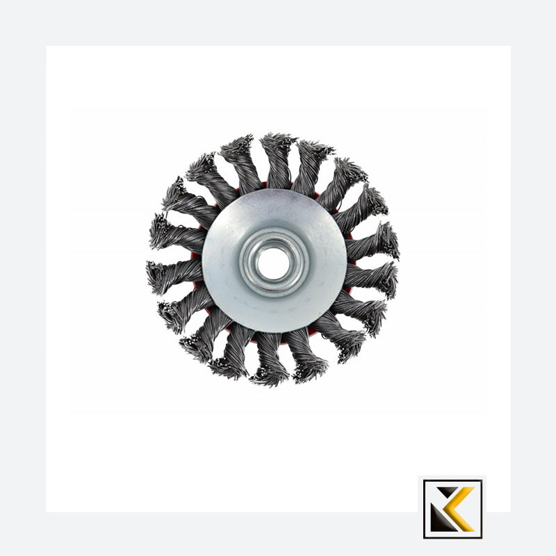 Conische draadborstel 115mm M14 Gedraaide staaldraad