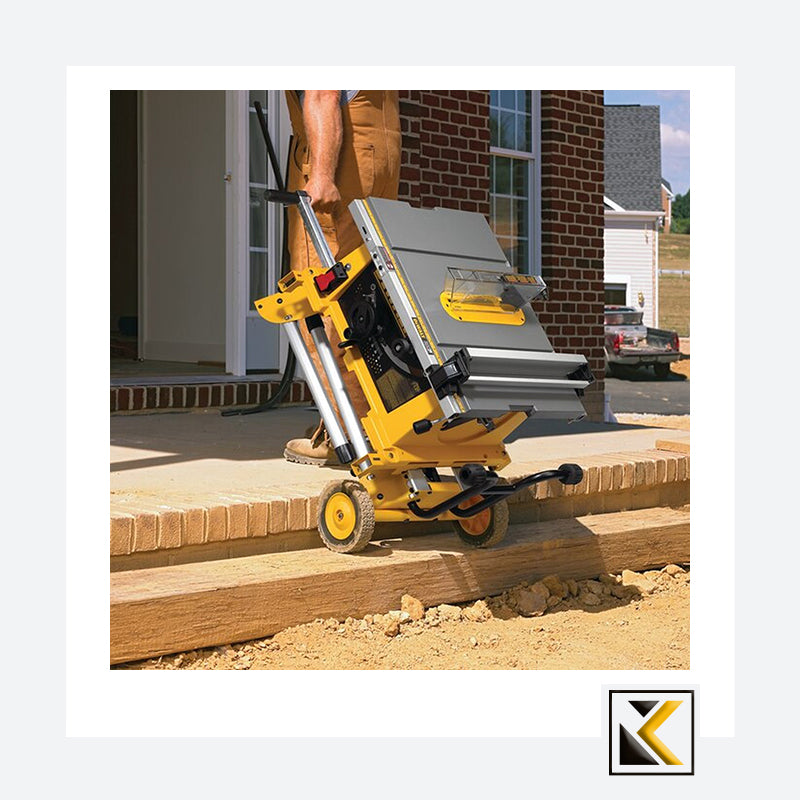 Dewalt 1850w tafelzaag DW7458 + verrijdbaar onderstel DE7400