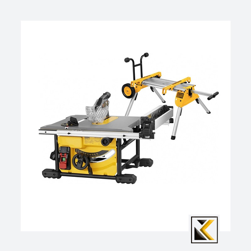 Dewalt 1850w tafelzaag DW7458 + verrijdbaar onderstel DE7400