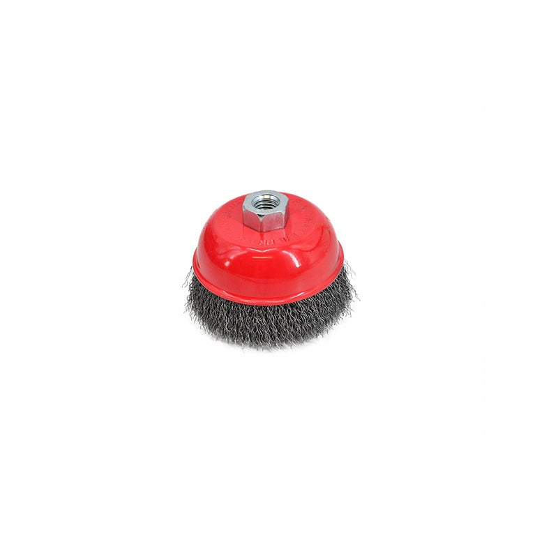 Draadborstel 100 mm M14 gegolfde staaldraad