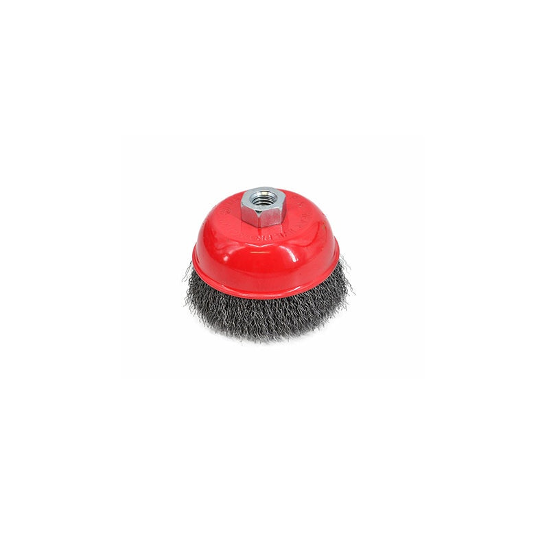 Draadborstel 90 mm M14 gegolfde staaldraad