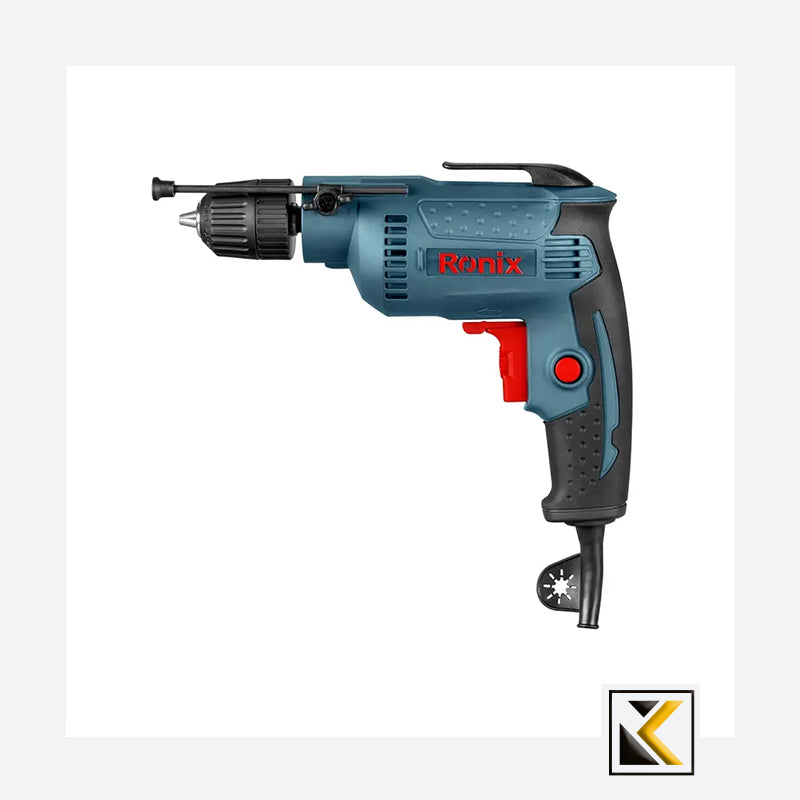 Elektrische boormachine snelspanboorkop 420 watt Ronix 2115