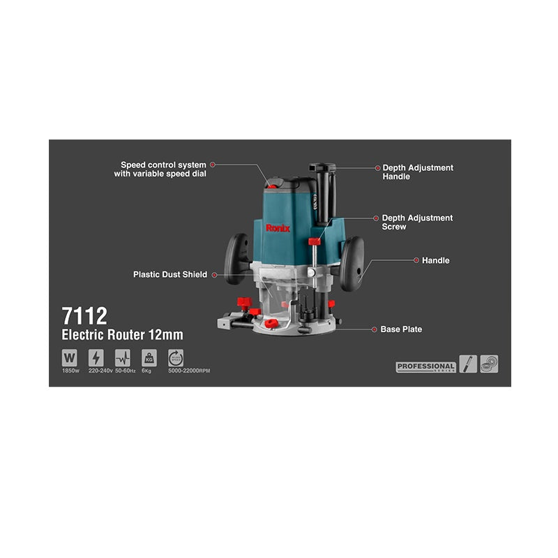 Elektrische bovenfrees 1850W Ronix 7112