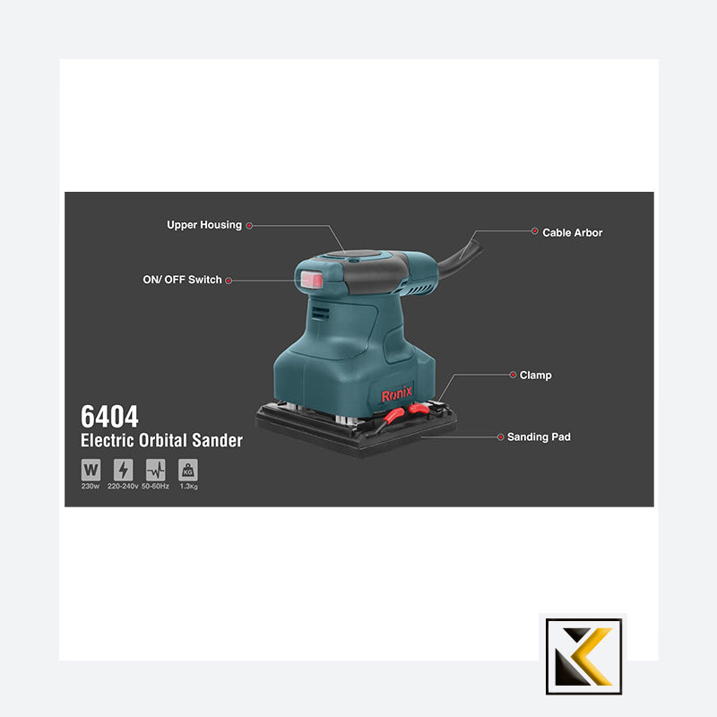 Elektrische schuurmachine 230W Ronix 6404