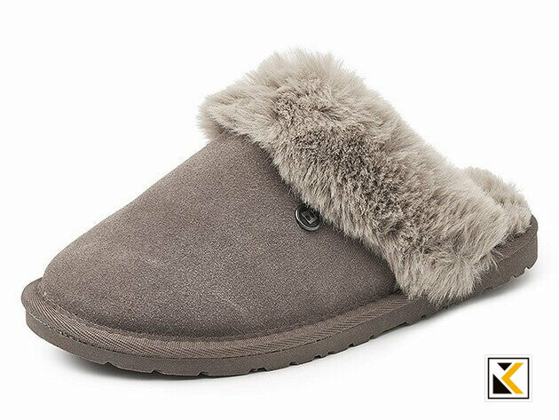 Blenzo - 1785 Damespantoffel gevoerd taupe