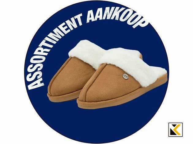 NEVA - Assortiment NV41 damespantoffel gevoerd camel multi ALL