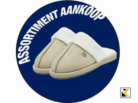 NEVA - Assortiment NV41 damespantoffel gevoerd zand multi ALL