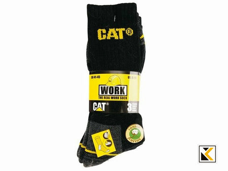 CAT - Sokken 3 paar per bundel zwart/grijs grey
