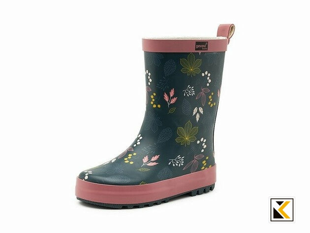 Gevavi Boots - Fleur kinderlaars rubber blauw/roze blue