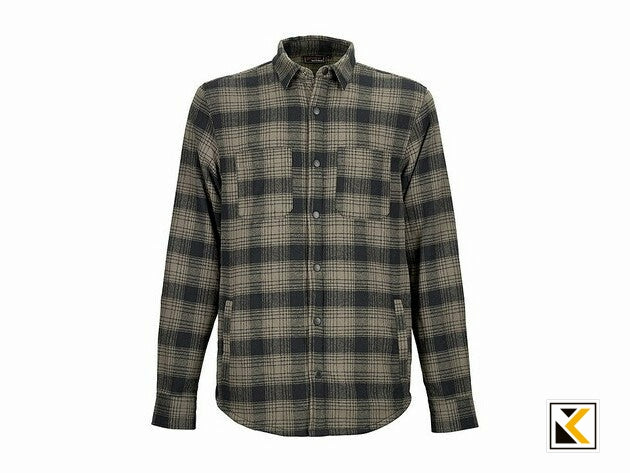 Gevavi Workwear - GW40 gevoerd flanel overshirt bruin brown