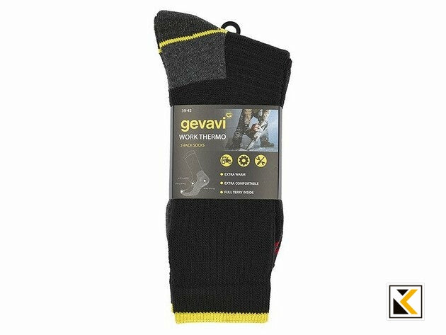 Gevavi Workwear - GW52 Work Thermo sok 2 paar/bundel grijs grey