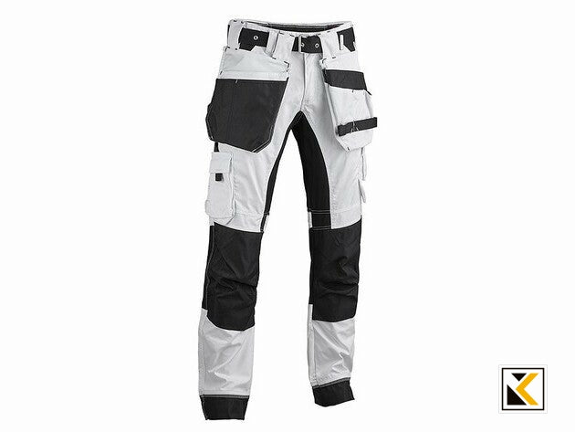 4WORK - Jerez Premium schildersbroek stretch inserts wit white