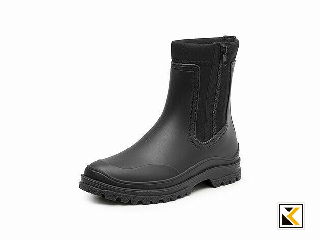 Gevavi Boots - Jill dameslaars pvc/ neopreen met rits black