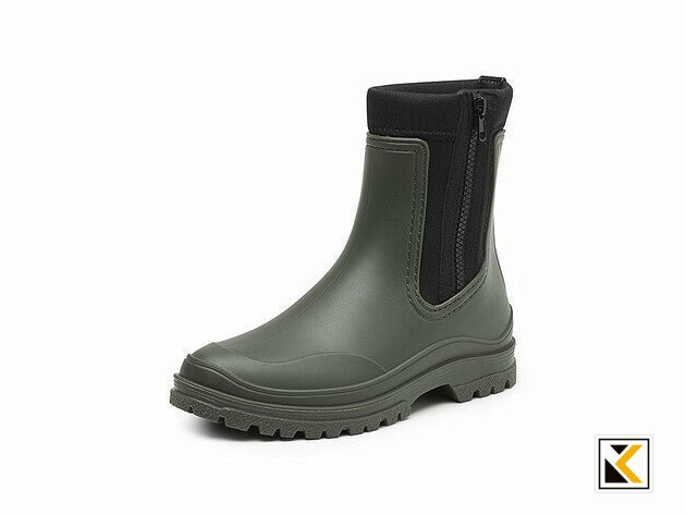 Gevavi Boots - Jill dameslaars pvc/ neopreen met rits green