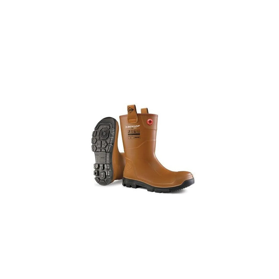 GVVLJ48 Regen en winterlaarzen Dunlop brown
