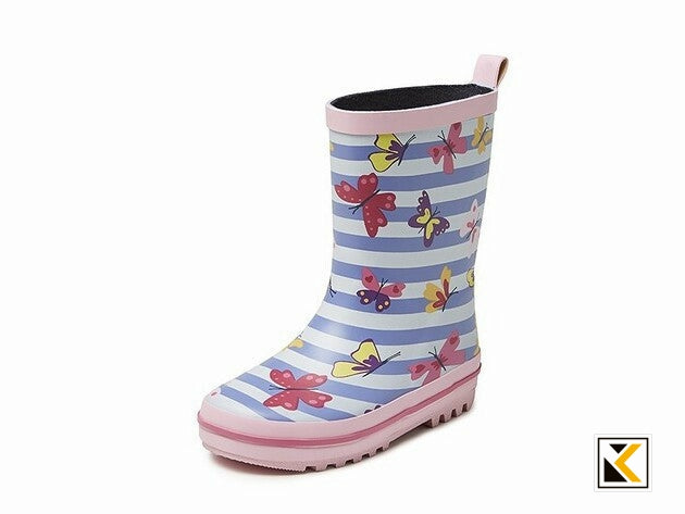 Gevavi Boots - Vlinder meisjeslaars rubber roze pink