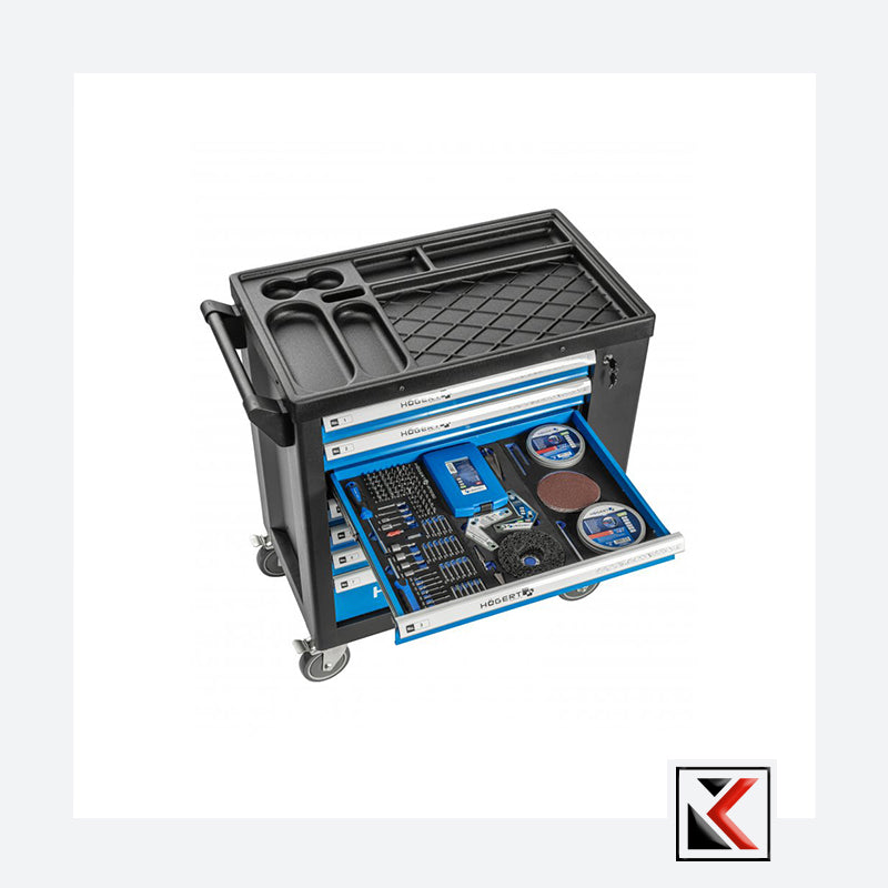 Gereedschapskast HT7G050 met 7 laden en zijdeur, inclusief toebehoren, 544 stuks
