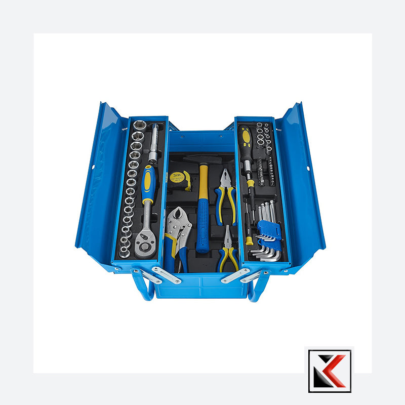 Gereedschapskist met uitrusting 64 delig