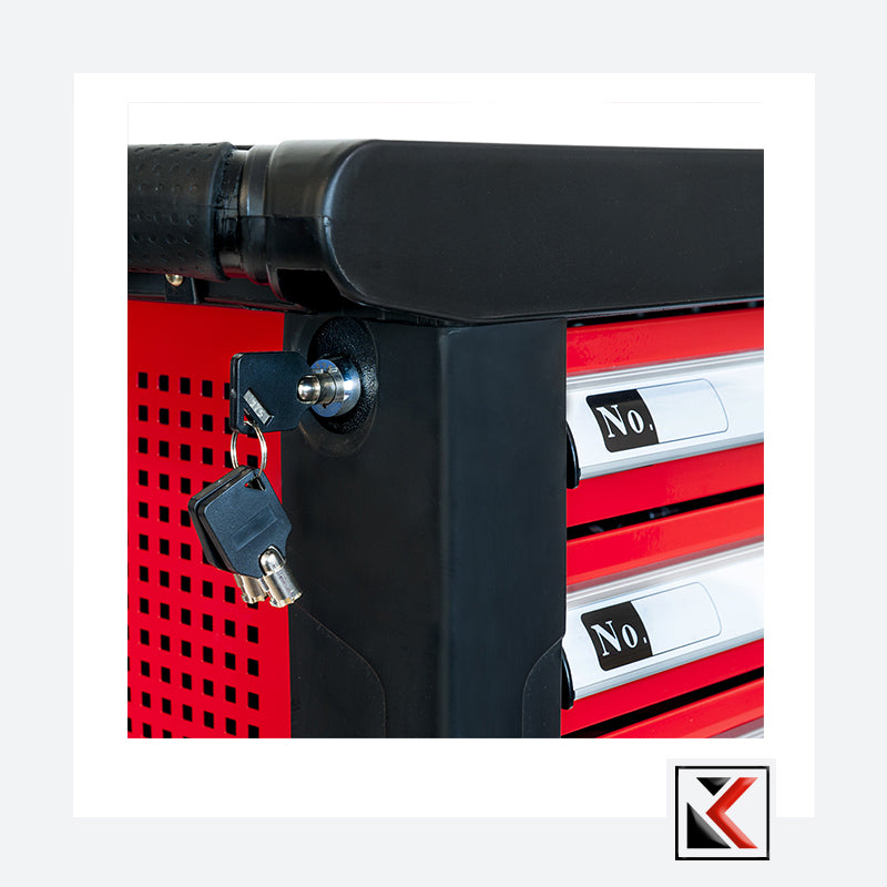 Gereedschapswagen gevuld 217 delig 7 laden