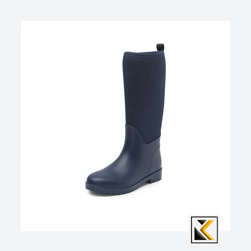 Gevavi Boots - Aida dames knielaars pvc/ neopreen blauw