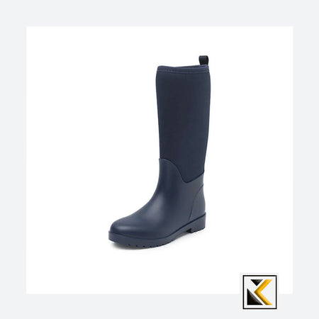 Gevavi Boots - Aida dames knielaars pvc/ neopreen blauw