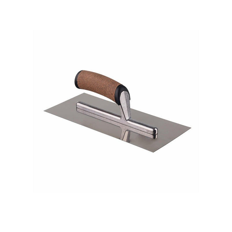 Gladde Rvs raapspaan met aluminium handvat voet 270 mm kurk handvat