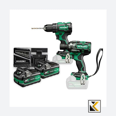 Hikoki 36V combiset (DS18DE + WR18DH)  incl. 2x 5.0 Ah accu