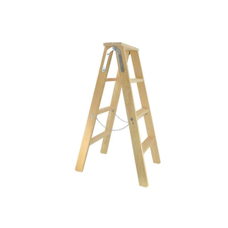 Houten vrijstaande houten ladder 2x6 treden