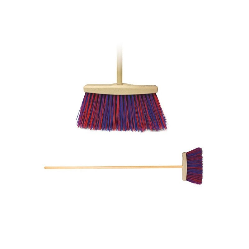 Huishoudbezem midi 136cm houten handvat
