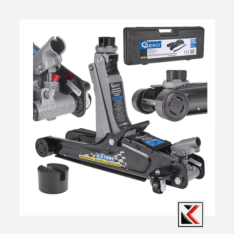 Hydraulische krik 2.5T met laag profiel incl. koffer