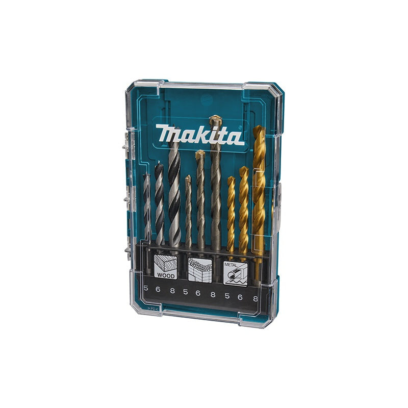 Makita Boorset 9-delig hout/metaal/steen