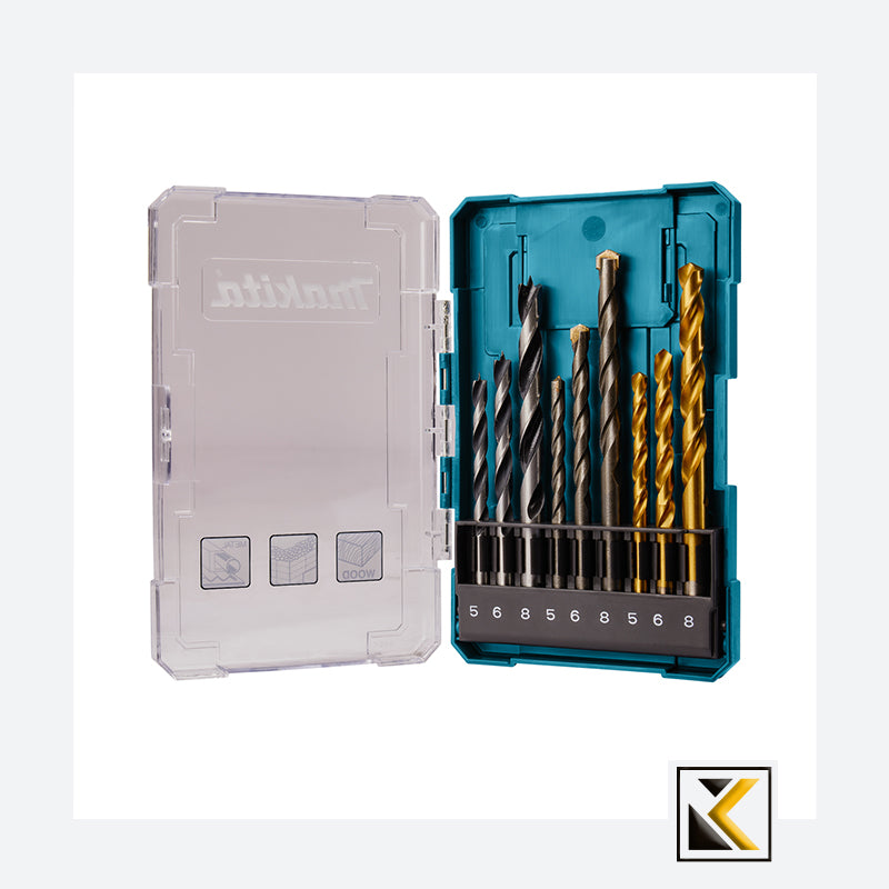 Makita Boorset 9-delig hout/metaal/steen