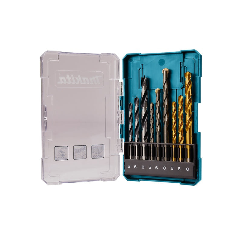 Makita Boorset 9-delig hout/metaal/steen