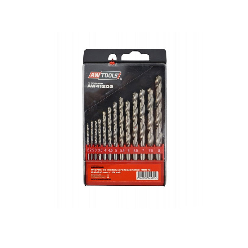 Metaalboor HSS-G 13 stuks 2-8mm