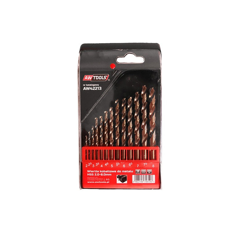 Metaalboor kobalt HSS 13 stuks 2-8mm