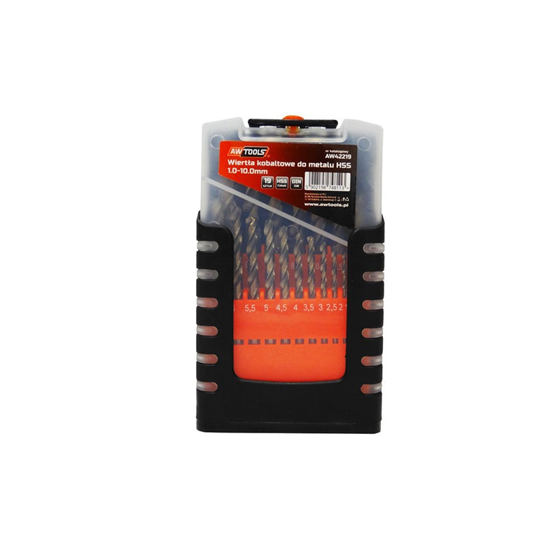 Metaalboor kobalt HSS 19 stuks 1-10mm