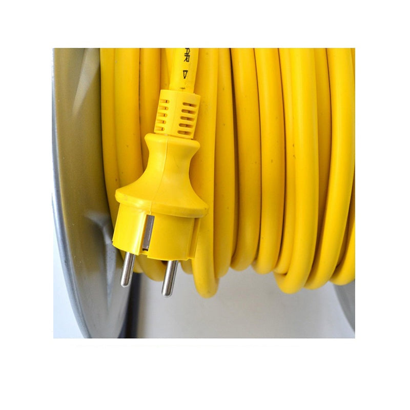 Metalen stroomhaspel HD 25m 3x2,5mm GEEL 16A/ 3680W/ IP44